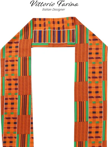 Miniatura 2 de BufandaEstolaFaja Africana Estampado Kente