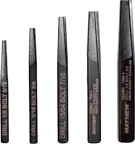 Miniatura 3 de Mayhew Tools 37332 Juego de Extractores de Tornillos, 5 Piezas, Acabado de Óxido Negro