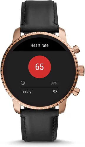 Miniatura 8 de Fossil Reloj inteligente Gen 4 Explorist HR con pantalla táctil de acero inoxidable para hombre con notificaciones de frecuencia cardíaca, GPS, NFC