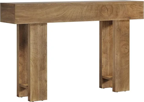 Miniatura 9 de Cealform Mesas de Consola para Entrada, 47.2 Pulgadas de Largo Mesa de Sofá Detrás del Sofá, Mesa de Entrada de Estilo Rústico de Madera para Sala