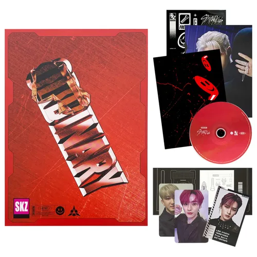 STRAY KIDS - Mini álbum ODDINARY MASK OFF Ver. Caja del paquete + Photobook R + papel de letras + tarjetas de fotos + tarjeta de identificación +