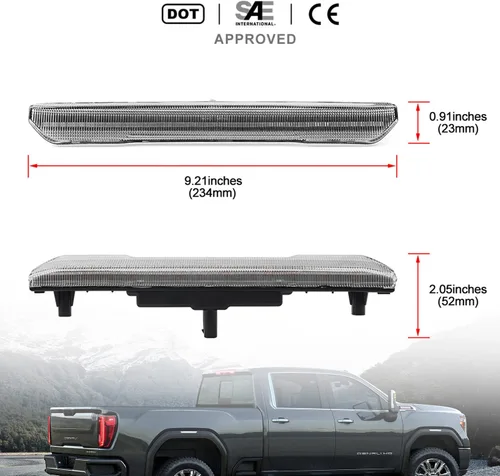 Miniatura 7 de Luces de posición laterales LED de repuesto para GMC Sierra 2500HD 3500HD 3500HD 2020 2021 2022 Pickup blanco marcadores laterales delanteros