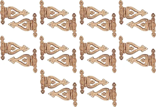 Miniatura 54 de Adonai Hardware Alleluia - Bisagras delanteras de hierro fundido antiguo (3.2 pulgadas x 10 unidades, negro mate) para puertas de granero, puertas