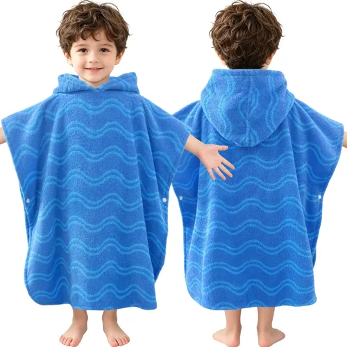 Miniatura 36 de Toallas con capucha para niños pequeños, de gran tamaño (2-4 años, 21 x 21 pulgadas), hechas de 100% algodón suave, toalla absorbente con capucha