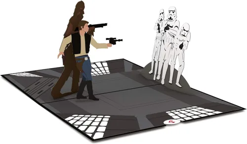 Miniatura 4 de Lovepop Star Wars™ The Death Star™ Tarjeta Desplegable de Enfrentamiento de la Estrella de la Muerte, Tarjeta 3D, Tarjeta de Cumpleaños, Tarjeta