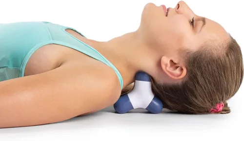 Masajeador de cuello de punto gatillo para aliviar el dolor de cuello, herramienta de liberación occipital, diseño único que se dirige a la tensión