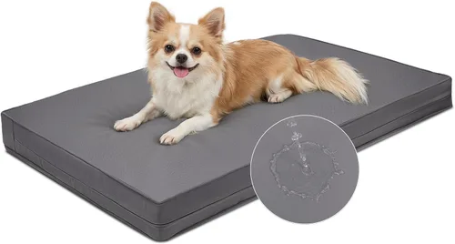 Miniatura 15 de Vonabem Cama Grande para Perro Impermeable Lavable Almohadilla XL para Jaula de 42 pulgadas, Camas para Mascotas de Cuero Duradero para Exteriores