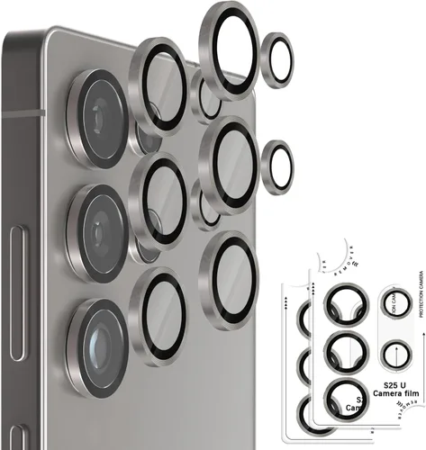 Miniatura 58 de Orzero Protector de lente de cámara compatible con Samsung Galaxy S25, bandeja de instalación de un solo paso, cubierta de vidrio con anillo