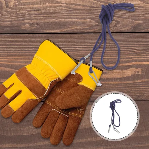 Miniatura 2 de EXCEART Clips para guantes con correa elástica ajustable, clips para guantes de invierno para gorros, clips de nailon para colgar el cuello, cuerda