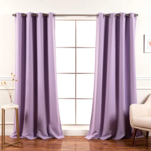 Miniatura 26 de Best Home Fashion Cortinas Opacas 2 Paneles - Tratamiento de Ventana con Aislamiento Térmico Premium Cortinas Opacas para Dormitorio - Parte Castaño