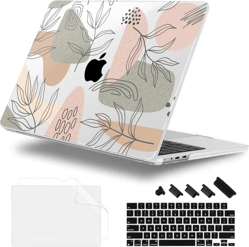 Miniatura 35 de Funda para MacBook Air 2026/2025/2024/2023 de 15 pulgadas M5 A3448/M4 A3241/M3 A3114/M2 A2941, elegante funda protectora rígida para MacBook Air