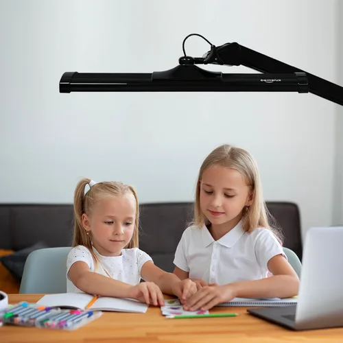 Miniatura 5 de Lámpara de escritorio LED de arquitecto con abrazadera, brazo oscilante de metal, 2300 lúmenes, atenuación, lámpara de mesa de oficina para tareas