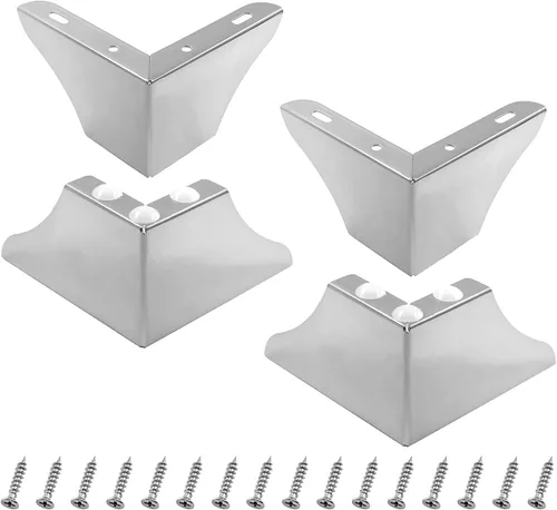 Miniatura 11 de Paquete de 4 patas de muebles de 2 pulgadas de altura, patas de muebles de diseño moderno, patas de metal de repuesto para sofá, mesa auxiliar