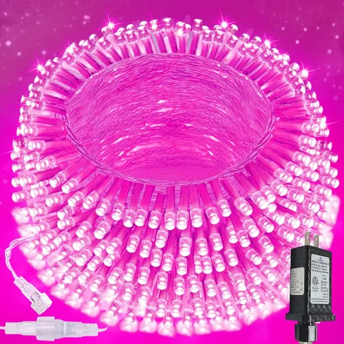 Miniatura 36 de Guirnalda de 100 luces LED conectables para interiores y exteriores, luces de Navidad blancas cálidas de 33 pies, impermeables, 13 modos