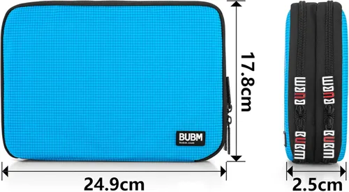 Miniatura 6 de Organizador de equipaje con doble capa para viajes BUBM, para llevar dispositivos y accesorios electrónicos., Azul, 2 capas M