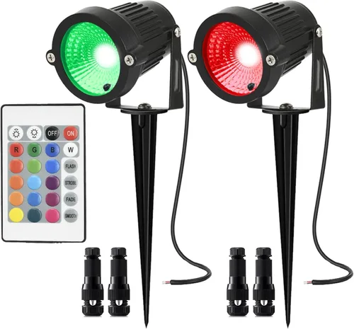 Miniatura 11 de Luces de paisaje de bajo voltaje RGB de 5 W, iluminación LED de paisaje que cambia de color, IP66 impermeable al aire libre, luz decorativa
