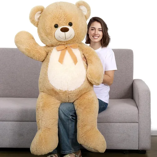 Miniatura 34 de Tezituor Oso de Peluche Marrón Beige de 24 Pulgadas - Juguetes de Oso de Peluche para Niños y Niñas
