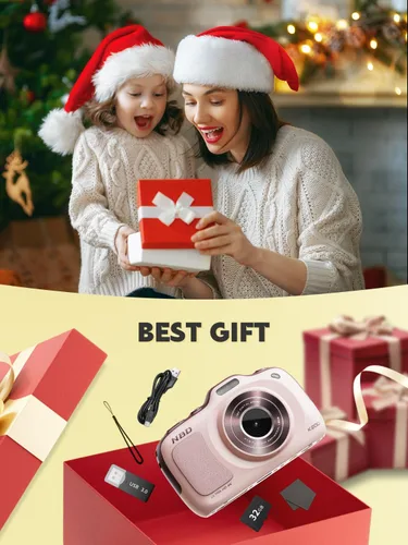 Miniatura 8 de Cámara digital, cámaras de vlogging 4K de 64 MP para fotografía con tarjeta de 64 GB, cámara digital portátil compacta de apuntar y disparar