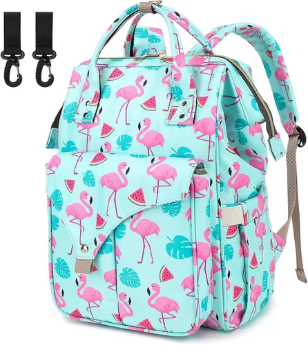 Miniatura 16 de Mochila de pañales de mariposa para bebés, niñas y niños, gran capacidad, multifuncional, impermeable, para maternidad, con correas para cochecito