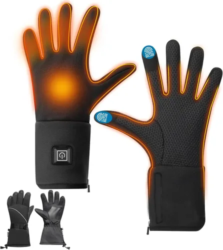 BNZ Guantes calefactables para hombres y mujeres, guantes calefactables recargables para deportes de invierno, ciclismo en nieve, equitación, esquí,
