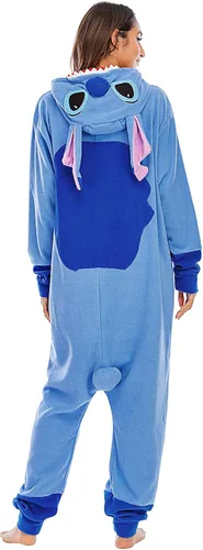 Miniatura 4 de Pijama de animal para adultos, con puntada, para cosplay, ropa para el hogar, color azul