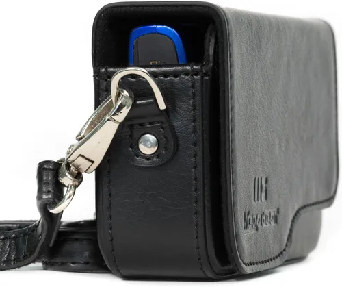 MegaGear MG1089 - Funda de piel para cámara con correa compatible con Canon PowerShot SX620 HS, ELPH 180, ELPH 190 is, ELPH 360 HS, ELPH 170 is,