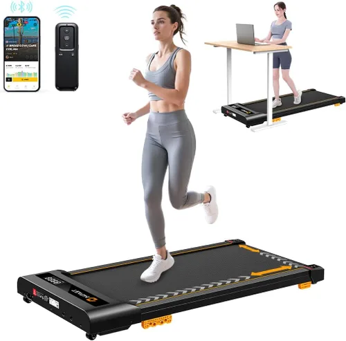 Miniatura 8 de HiFast Caminadora Plegable, Cinta de Correr de 2.5HP Bajo el Escritorio para Oficina en Casa, Capacidad de 300 Libras, Caminadoras Portátiles