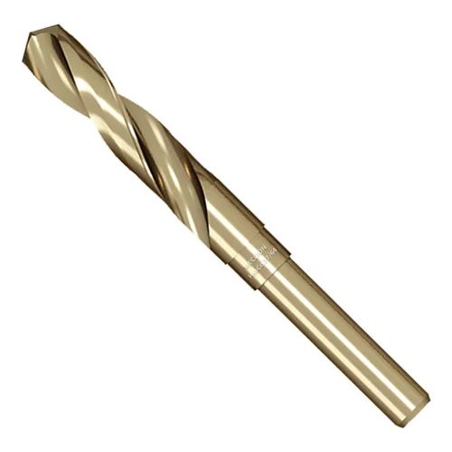Miniatura 35 de Meccion Broca de cobalto 9/16 pulgadas, acero de alta velocidad, M35, vástago reducido, broca helicoidal para metal, hierro fundido, acero