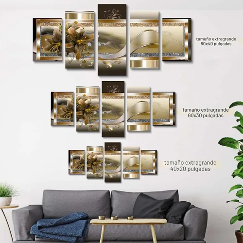 Miniatura 4 de LUDUHU Impresión en lienzo con diseño de flores de orquídea amarilla, pintura abstracta para pared, decoración del hogar, obra de arte, imagen