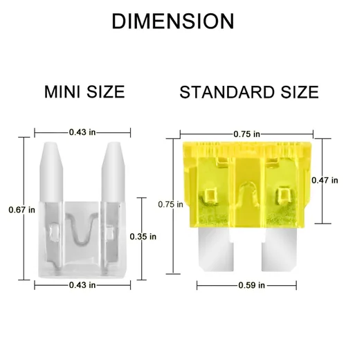 Miniatura 16 de MuHize Kit surtido de fusibles de hoja de 200 piezas, tamaño estándar (ATR/APR) Multi-Amp 2A a 40A para automóvil/camión/SUV/RV - 11 valores