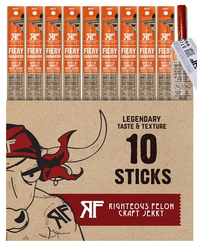 Miniatura 8 de Righteous Felon Paquete variado de palitos de carne seca Alto en proteínas, bajo en carbohidratos, keto, sin gluten, bajo en azúcar, saludable