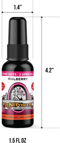 Miniatura 3 de BluntPower (Mulberry, 1 paquete) Ambientador concentrado – Ambientador a base de aceite premium en aerosol para el hogar y el coche – Spray de baño