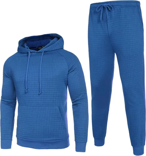 Miniatura 3 de COOFANDY Conjunto deportivo de 2 piezas con capucha y bolsillo para hombre