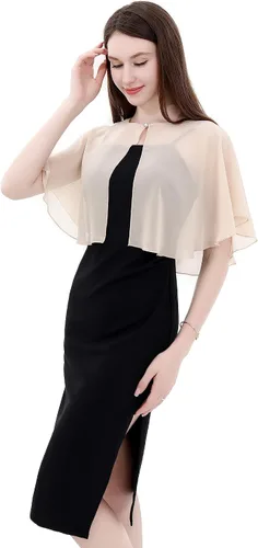 Miniatura 3 de Capelets de encaje de gasa suave para mujer, chales y envolturas para vestido de noche, boda, capa Bole
