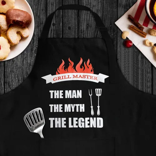 Miniatura 3 de LYLPYHDP Delantales divertidos para hombres, correa ajustable para el cuello, impermeable y resistente al aceite. Perfecto para asar a la parrilla