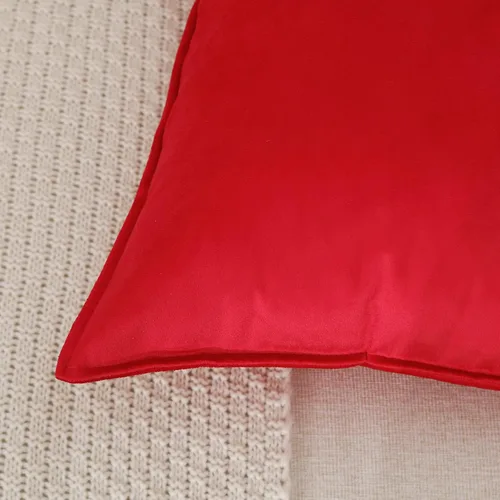 Miniatura 4 de JIAHANNHA Fundas de cojín de terciopelo rojo 12x20 pulgadas Paquete de 2 suaves fundas de cojín cuadradas decorativas para sofá, sillón, cama, sala