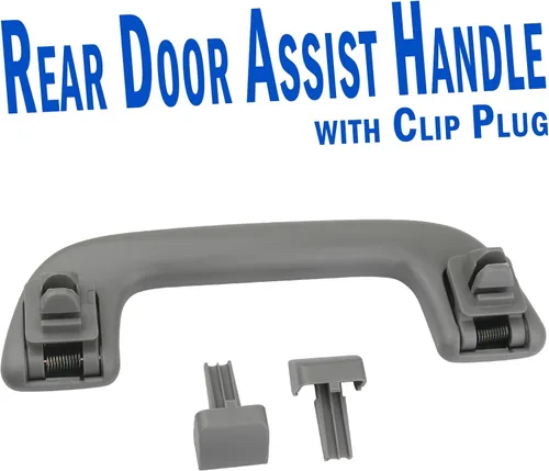 Miniatura 4 de Osompar Manija de asistencia para puerta trasera interior con enchufe de clip (gris claro) compatible con Lexus GX470 2003 2004 2005 2006 2007 2008