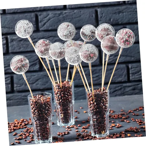 Miniatura 4 de EXCEART Taza de ramo de chocolate de plástico transparente 25 unids titulares de caja de chocolate transparente envoltorios redondos de dulces cajas