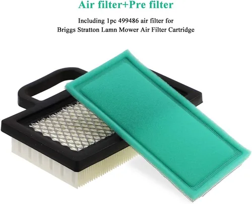 Miniatura 5 de 698754 499486 Filtro de aire 696854 Filtro de aceite para briggs stratton Intek Extended Life Series V-Twin 18-26 HP Engine 499486S Air AM125424 Kit
