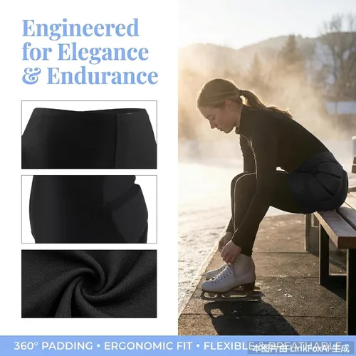 Miniatura 3 de HIPS - Pantalones cortos para niñas y mujeres, equipo de protección, para entrenamiento de rodillos de esquí, para jóvenes y adultos