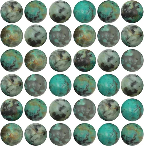 Miniatura 32 de Cuentas de piedra natural, 100 cuentas redondas de obsidiana negra de 0.315 pulgadas (0.315 in), cuentas sueltas de piedra auténtica