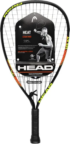 HEAD CPS Heat Raqueta de raquetball - Raqueta preencordada para principiantes con tecnología CPS Power, marco ligero, control de vibración Damp Plus