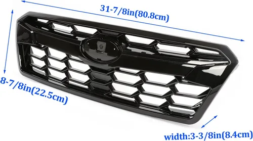 Miniatura 3 de HECASA Rejilla superior delantera compatible con Subaru Crosstrek 2018-2020 Reemplazo para 91123FL170 91123FL121 Rejilla de radiador y parachoque
