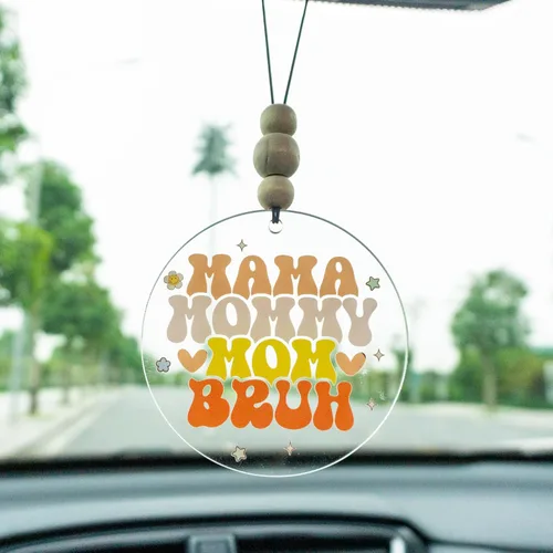 Miniatura 35 de Talataca Adorno plano 2D cristiano para automóvil y cuentas de madera, citas inspiradoras con cuentas, accesorios para espejo retrovisor, colgante 37