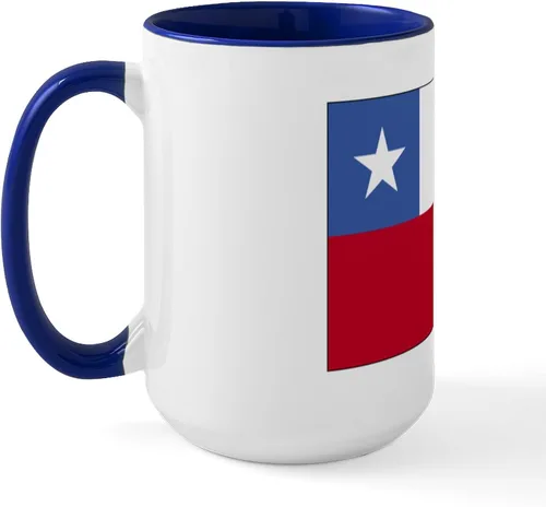 Miniatura 26 de CafePress Taza de café de cerámica extra grande de 15 oz (15.0 fl oz) con bandera de Chile