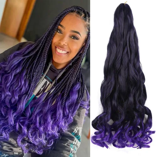 Miniatura 38 de Cabello rizado francés trenzado de 10 pulgadas, color 4, cabello rizado preestirado, 8 paquetes de trenzas de ganchillo de rizo francés para trenzas
