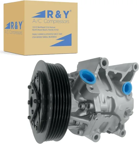 RYC Compresor de aire acondicionado automotriz y embrague de A/C EG894 (se adapta a Mazda 2 1.5L 2013-2014. modelo del compresor: CR08)