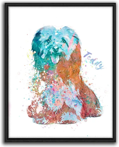 Miniatura 21 de Personal-Prints Regalo de arte personalizado para pared de perro, impresión artística moderna personalizada única de estilo acuarela La raza