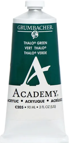Miniatura 9 de Grumbacher Academy Pintura acrílica, 3.0 fl oz, luz verde permanente, 3 onzas