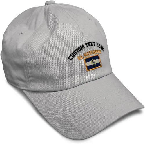 Miniatura 33 de Speedy Pros Sombrero de béisbol suave bordado papá sombrero El Salvador bandera bordado hombres y señoras gorra de béisbol algodón